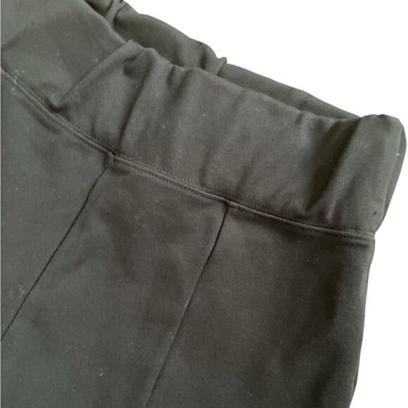 Abercrombie & Fitch Black Pull On Ponte Knit Trouser Pants with Split Hem Size M - Picture 3 of 5